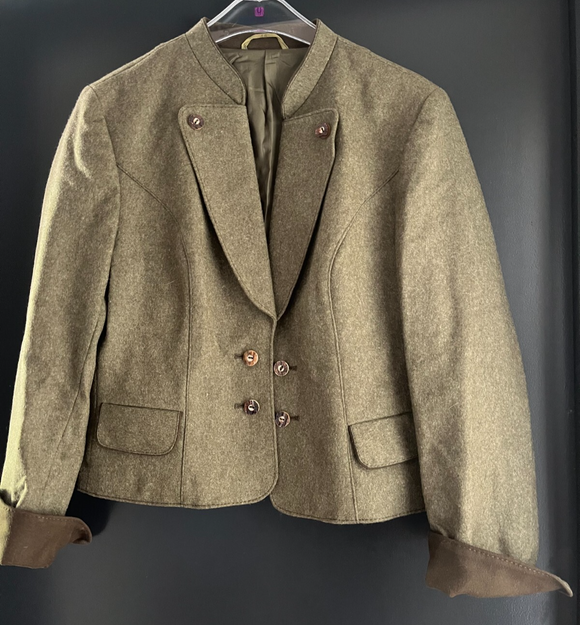 Damen Trachten Janker/Jacke Grün ca. Gr. 46 v. Orig. Bayerischer Loden