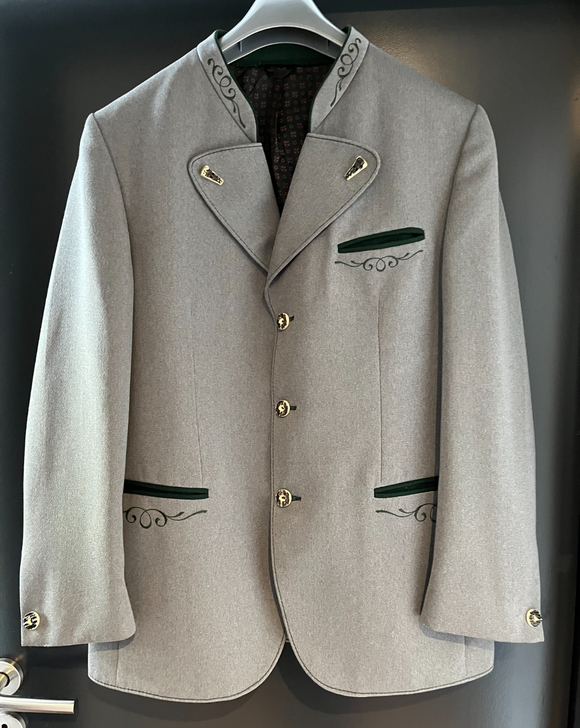 Herren Trachten Janker/Jacke Grau, Grün ca. Gr. 50 v. Göld
