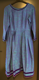 Damen Trachten Dirndl langarm Blau-Lila, Grün gemustert ca. Gr. 42