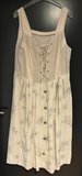 Damen Trachten Dirndl ärmellos Beige gemustert ca. Gr. 44
