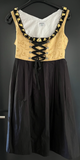 Damen Trachten Dirndl ärmellos Schwarz, Gelb ca. Gr. 36 v. Oscar