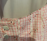Damen Trachten Dirndl ärmellos Rosa, Weiß gemustert ca. Gr. 42 v. Distler