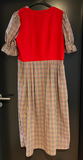 Damen Trachten Dirndl kurzarm Rot gemustert Gr. 42 v. TrachtenMode