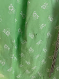 Damen Trachten Dirndl ärmellos Grün, Weiß-Lila gemustert Gr. 36 v. Fuchs