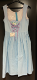 Damen Trachten Dirndl ärmellos Blau, Weiß kariert Gr. 36 v. Trachtenpoint