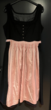 Damen Trachten Dirndl ärmellos Schwarz mit Rosa Schürze ca. Gr. 44