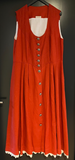Damen Trachten Dirndl ärmellos Rot ca. Gr. 44 v. C&A