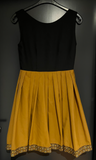 Damen Trachten Dirndl ärmellos Schwarz, Braun gemustert Gr. 40 v. Höck