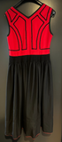 Damen Trachten Dirndl ärmellos Schwarz, Rot, Gold ca. Gr. 40
