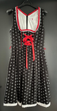 Damen Trachten Dirndl ärmellos schwarz weiß gemustert Gr. 34