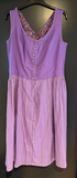 Damen Trachten Dirndl ärmellos Lila, Weiß gemustert ca. Gr. 42