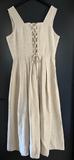 Damen Trachten Dirndl ärmellos Beige/Braun ca. Gr. 36 v. Distler