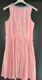 Damen Trachten Dirndl ärmellos rosa weiß kariert ca. Gr. 34 v. Lisa´s Landhaus