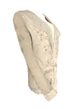 Capuccino Damen Cardigan Jacke Langarm Grau Baumwolle Gr. 38