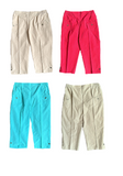 Damen Caprihose Beige Rot Türkis Taupe Gr. 42 44 46 50