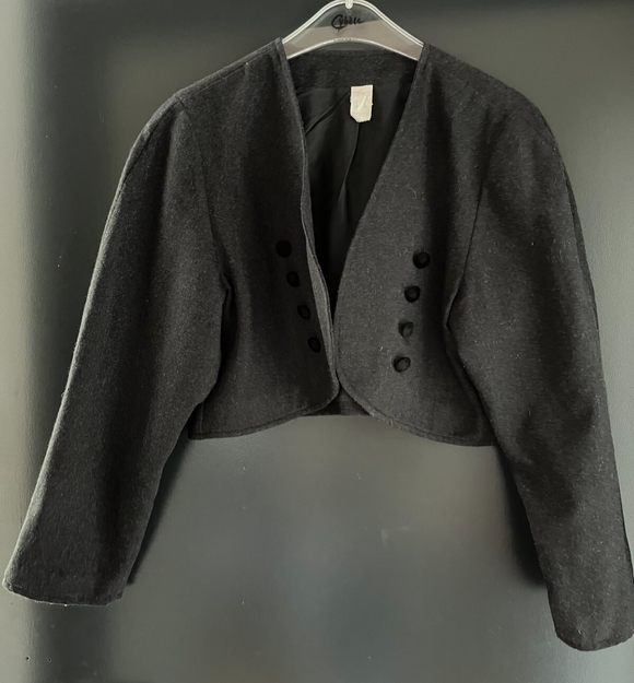 Damen Trachten Janker/Bolero Dunkelgrau ca. Gr. 42