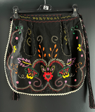 Damen Trachten Dirndl Schürze Schwarz mit Stickerei Länge ca. 43 cm