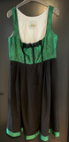 Damen Trachten Dirndl ärmellos Schwarz, Grün Gr. 44 v. Wenger