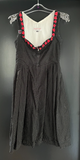 Damen Trachten Dirndl ärmellos schwarz weiß gepunktet ca. Gr. 34 v. Steindl