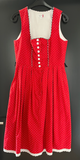 Damen Trachten Dirndl ärmellos rot weiß gemustert ca. Gr. 38 v. NKD