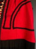 Damen Trachten Dirndl ärmellos Schwarz, Rot, Gold ca. Gr. 40