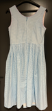 Damen Trachten Dirndl ärmellos Blau, Weiß kariert Gr. 36 v. Trachtenpoint