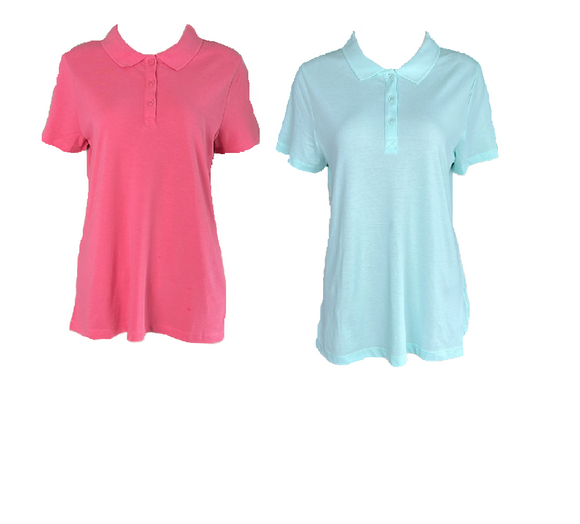 Damen Poloshirt  Mint, Rosa Gr. 36/38, 40/42, 44/46, 48/50, 52/54