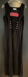 Damen Trachten Dirndl ärmellos Schwarz, Rot ca. Gr. 38 v. LandHaus