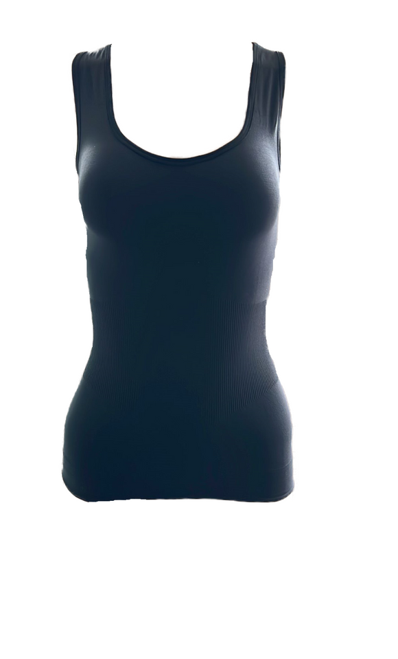 Damen Top Figurformend Shapewear ärmellos  Schwarz Gr. S M L XL