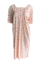 Damen Nachthemd Kurzarm Blau, Grün, Apricot, Lila, Pink Gr. M, L, XL, 2XL