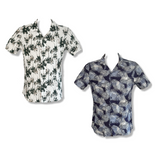 Herren Hemd Leinen Viskose Kurzarm Gr. M L XL 2XL
