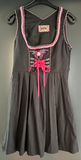 Damen Trachten Dirndl ärmellos schwarz rosa ca. Gr. 38 v. Stockerpoint