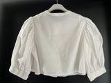 Damen Trachten Dirndl Bluse kurzarm weiß ca. Gr. 40