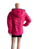 Damen-Daunensteppjacke  mit Kapuze James & Nicholson JN1059 magenta Gr. S M L