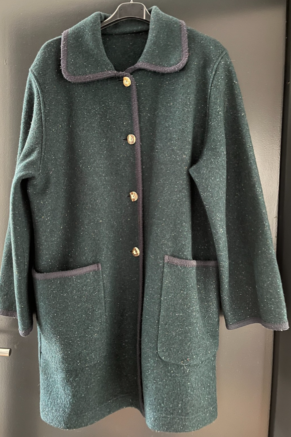 Damen Trachten Janker/Jacke Grün, Blau gemustert ca. Gr. 46