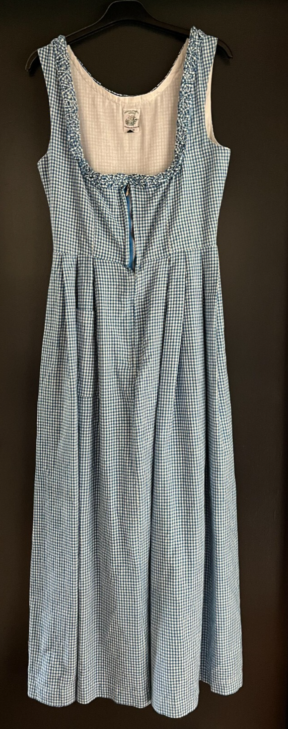 Damen Trachten Dirndl ärmellos Blau, weiß kariert ca. Gr. 36 v. Steindl