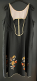 Damen Trachten Dirndl ärmellos Schwarz mit Blumenstickerei ca. Gr. 50