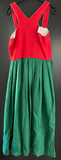 Damen Trachten Dirndl ärmellos rot grün ca. Gr. 40 v. Isola