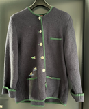 Damen Trachten Janker/Jacke blau mit Stickerei ca. Gr. 40 v. Arber