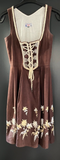 Damen Trachten Dirndl braun mit Stickerei Gr. 34 v. Original Steindl
