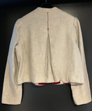 Damen Trachten Janker/Jacke beige weinrot Gr. 38