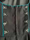 Damen Trachten Dirndl ärmellos schwarz, hellblau Gr. 40/42 v. Port Louis