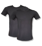 Herren T-Shirt Doppelpack Kurzarm Extra Slim Fit Schwarz Weiß Gr. M L XL 2XL