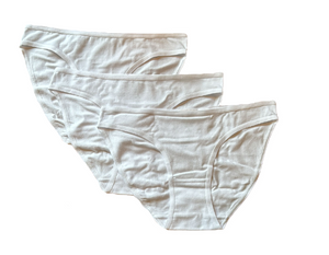 Damen Minislip 3er-Pack Weiß, Schwarz Gr. S, M, L, XL