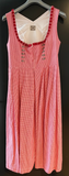 Damen Trachten Dirndl ärmellos Rot-Weiß kariert ca. Gr. 46 v. Turi Landhaus