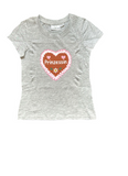 Kinder T-Shirt Kurzarm Grau/Reh, Weiß/Blau, Grau/Herz, Rosa/Bambi Gr. 110/116