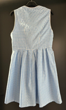 Damen Trachten Dirndl ärmellos Blau weiß kariert Gr. 34