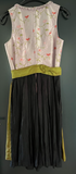 Damen Trachten Dirndl ärmellos Lila, Schwarz mit grüner Schürze ca. Gr. 44