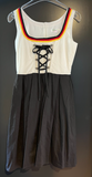 Damen Trachten Dirndl ärmellos Schwarz, Weiß Gr. 34 v. Wiesenzwirn