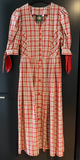 Damen Trachten Dirndl kurzarm Rot, Weiß, Grün gemustert Gr. 38 v. Hammerschmid